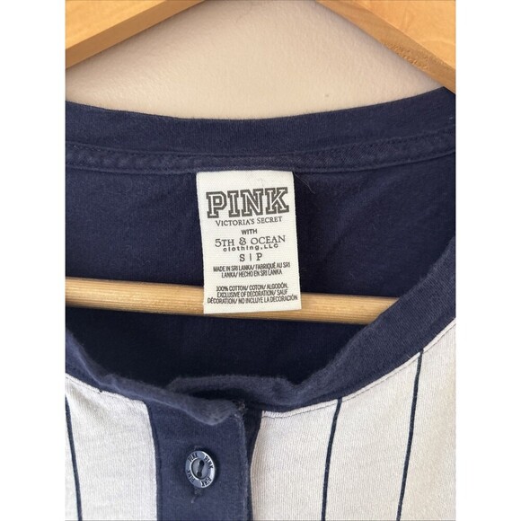 Pink Victoria’s Secret Yankees Sequin Baseball T-Shirt, Size Small - Picture 3 of 5